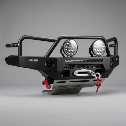 Toyota HiLux N70 (2005 - 2011) Triple Hoop Steel Bull Bar + LED L