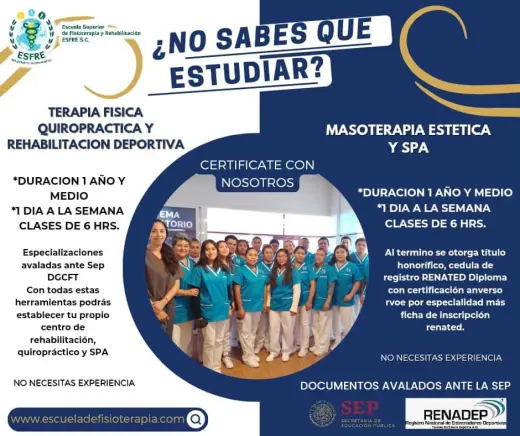 Certifícate en: ✅ Fisioterapia ✅ Quiropráctica ✅ Rehabilitación Deportiva