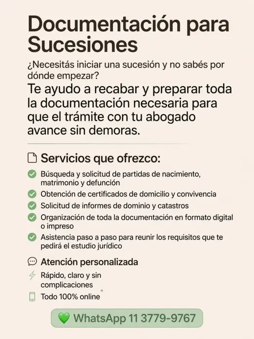 Documentación para sucesiones