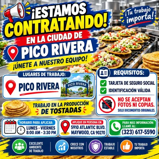 Oportunidades de Trabajo en Pico Rivera - ¡Únete a Nuestro Equipo!