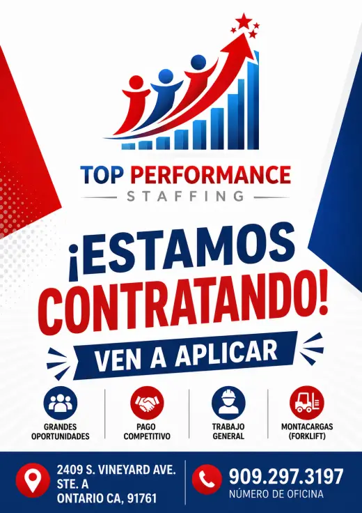 Job Opportunities at Top Performance Staffing