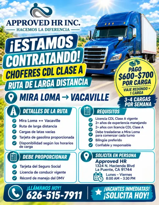 CHOFER DE CAMIONETA CLASS A