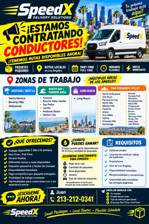 🚨🚨 ¡SPEEDX ESTÁ CONTRATANDO CONDUCTORES! 🚨🚨