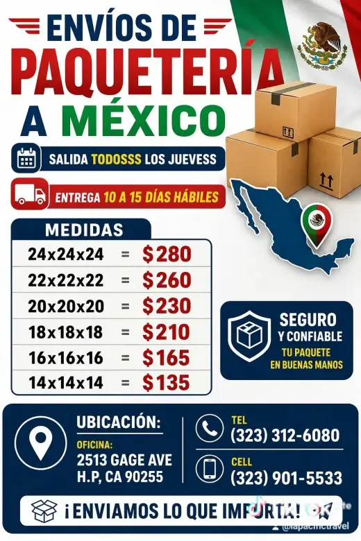 Paqueteria a Mexico 🇲🇽