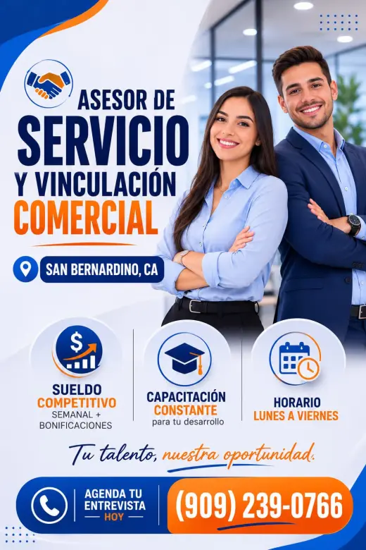 Agente de atención al cliente e información en San Bernardino
