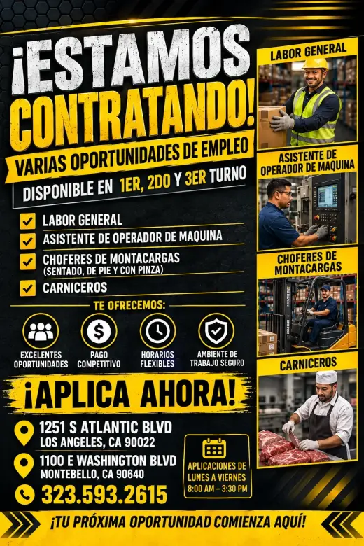 ¡Oportunidades de Empleo Disponibles - Trabajo General y Más!