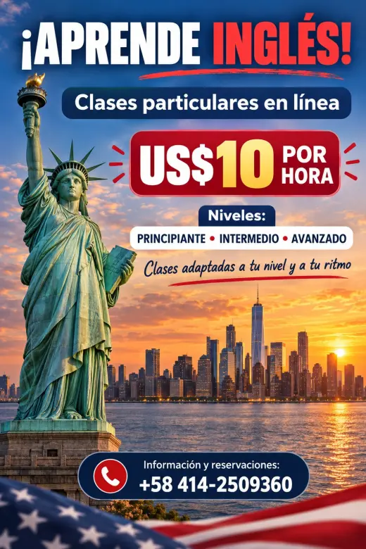 Clases de Inglés en Línea - Todos los Niveles