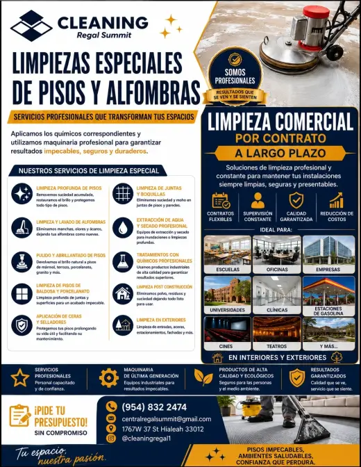 Servicios Profesionales de Limpieza de Pisos y Alfombras