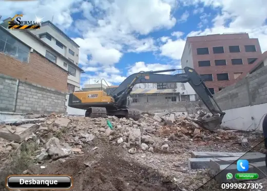 Excavadora de oruga, Derrocamientos, Desbanques, Excavaciones, Demolición.