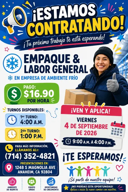 🚨 ¡ESTAMOS CONTRATANDO! 🚨