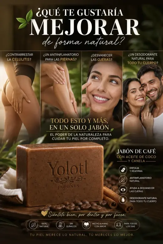 Jabón de Café contra las ojeras e inflamación