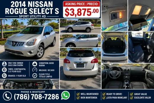 2014 NISSAN ROGUE SELECT S SPORT