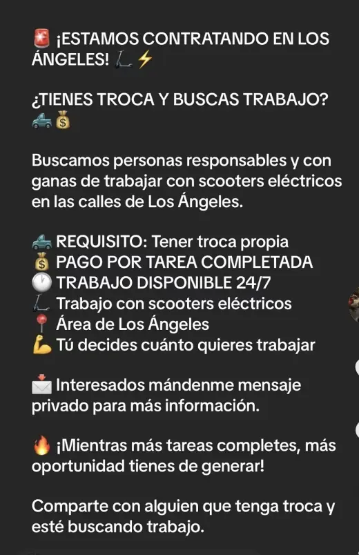 Oportunidades de Trabajo con Scooters Eléctricos en Los Ángeles