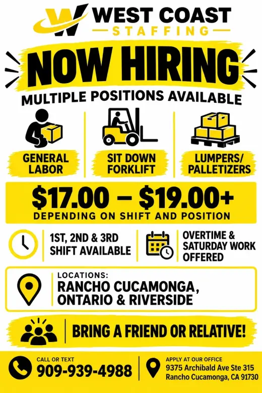 🚨 NOW HIRING | ¡ESTAMOS CONTRATANDO! 🚨