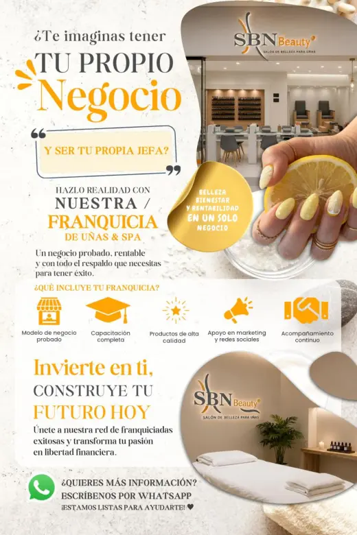 ¿Buscas un negocio seguro, rentable y con alta demanda? ¡Tu momento es ahora! 💅✨