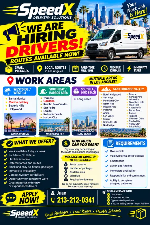🚨🚨 SPEEDX IS HIRING DRIVERS! 🚨🚨