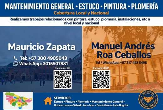 MANTENIMIENTO GENERAL: ESTUCO, PINTURA, PLOMERÍA Y MÁS
