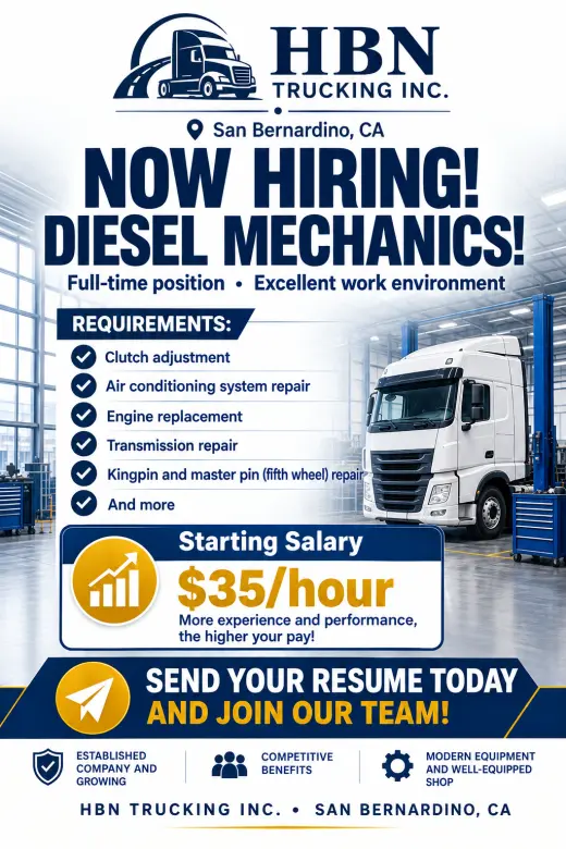 Mecánico de Diésel - Diesel Mechanic