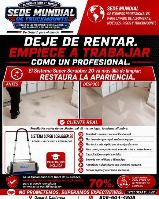 Empieza o expande tu negocio son Super Scubber 20, Maquina Milagrosa-Borradora!