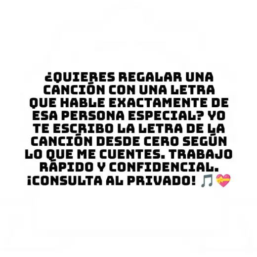 Servicio de Letra de Canción Personalizada