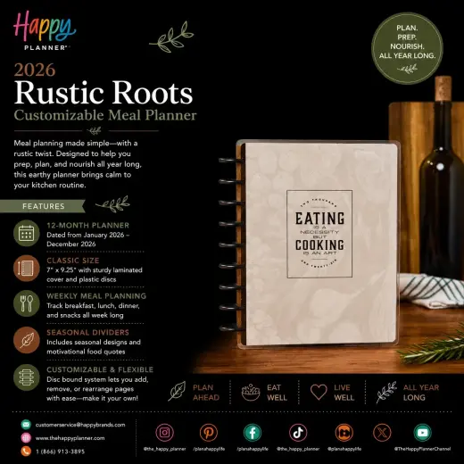 Plan Every Meal with the 2026 Rustic Roots Meal Planner