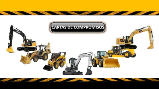 Emisión de cartas de Compromisos, Excavadora, Cragadora frontal , Otros