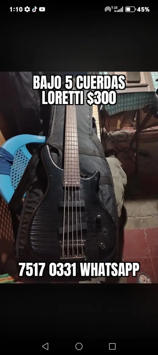 Bajo 5 cuerdas usado