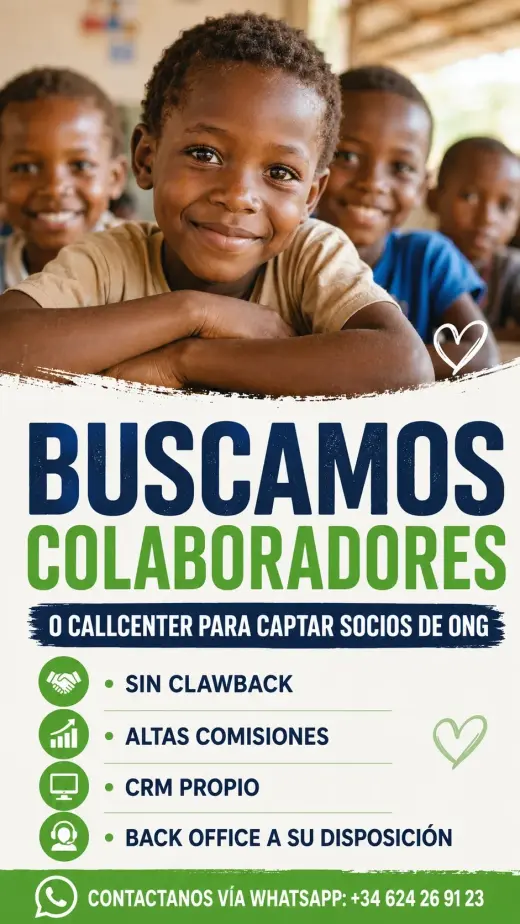 BUSCAMOS COLABORADORES O CALL CENTER PARA CAPTAR SOCIOS DE ONG