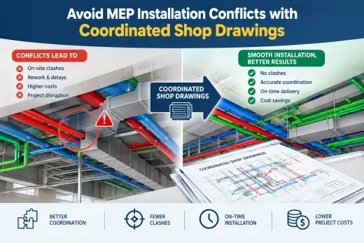 Avoid MEP Installation Conflicts with Coordinated Shop Drawings
