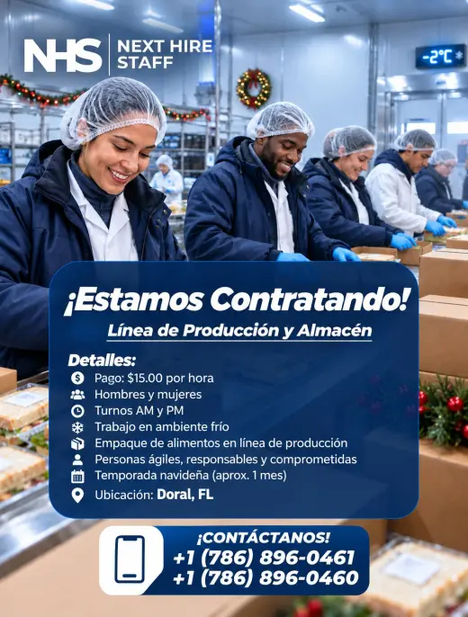 CONTRATANDO PARA ALMACEN FRIO