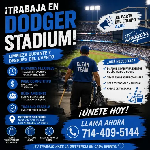 ⚾🔥 ¡TRABAJA EN DODGER STADIUM! 🔥
