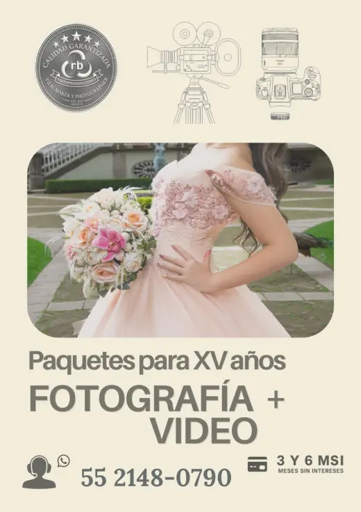 Paquetes para XV años foto y video expo 2026
