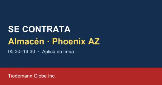 Trabajo almacen Phoenix - Tiedemann Globe