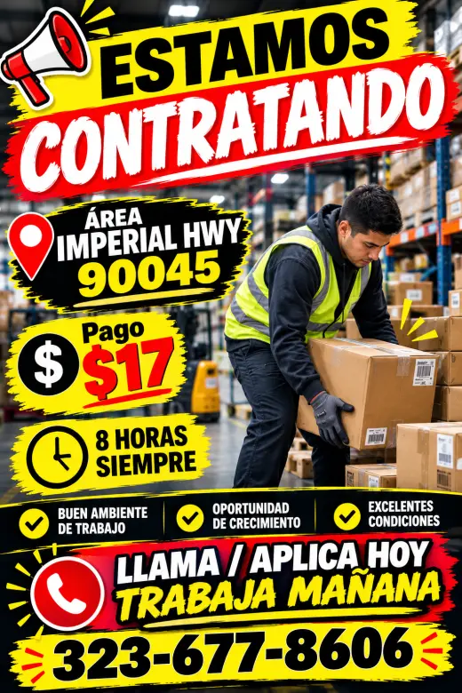 Estamos contratando urgentemente