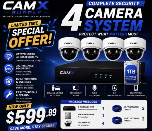 Sistema de Seguridad Completo de 4 Cámaras - ¡Oferta Especial!