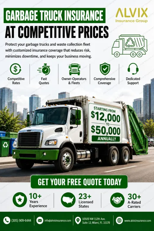 Garbage Truck Insurance for Owner Operators and Fleets US