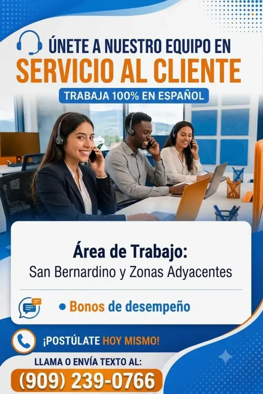 Oportunidad en Servicio al Cliente (100% en Español)