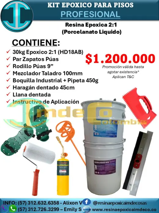 Kit Profesional de Epóxico para Pisos 2:1