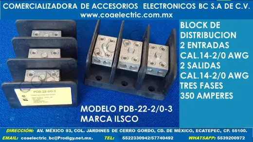 Bloque de Distribución para Sistemas Eléctricos
