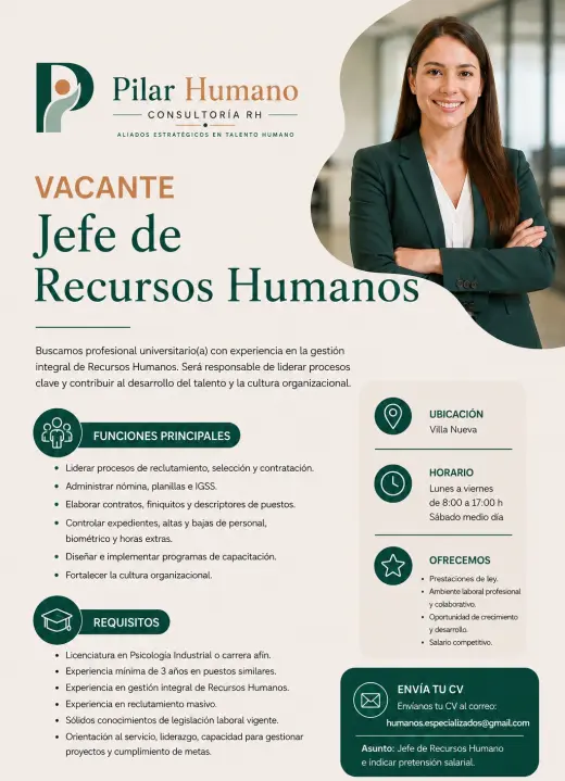 Jefe(a) de Recursos Humanos