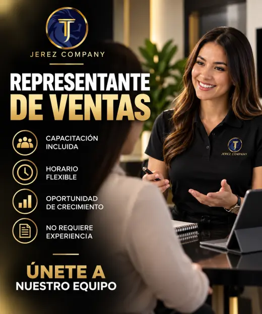 Posición de Representante de Ventas Disponible