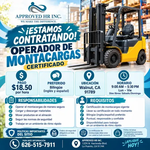 MANEJADOR DE FORKLIFT!!!