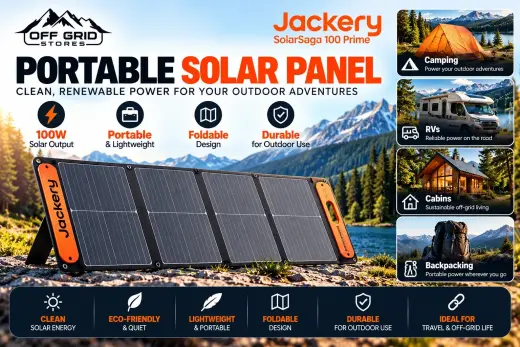 Jackery SolarSaga 100 Prime Portable Solar Panel for Camping & Off-Grid Power