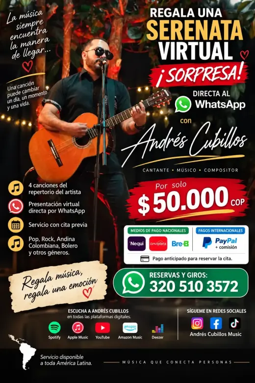 Servicio de Serenata Virtual - ¡Sorprende a tus Seres Queridos!