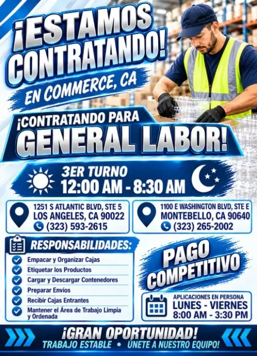 Labor General Para El 3rd Turno