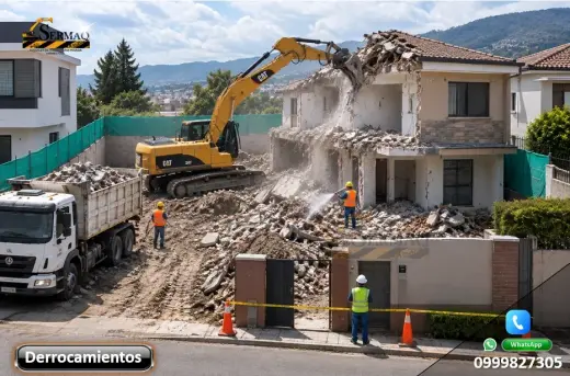 Derrocamientos, Demolición, Desbanques, Excavación.