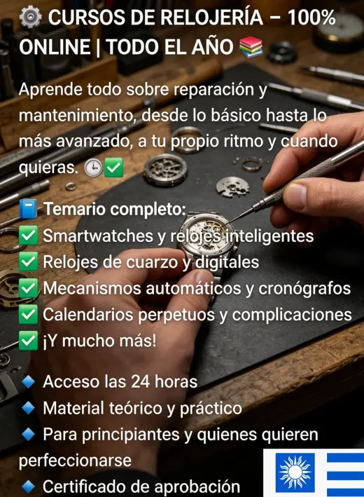 Cursos de Relojería 100% Online - Aprende a Tu Ritmo