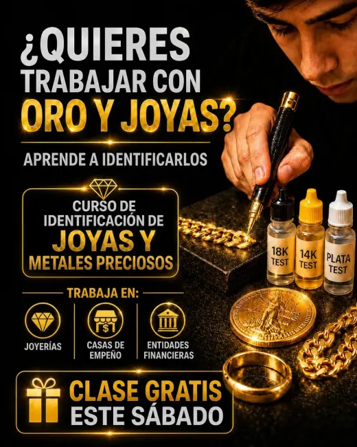 💎 Curso Virtual de Identificación de Oro, Plata y Joyas
