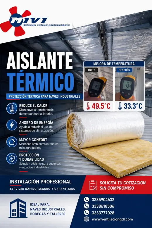 AISLANTE TÉRMICO PARA NAVES INDUSTRIALES - MIVI VENTILACION