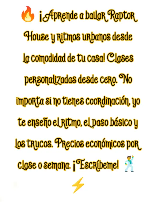 Clases Personalizadas de Baile Raptor House